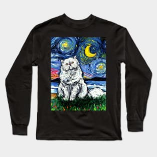 White Persian Night Long Sleeve T-Shirt